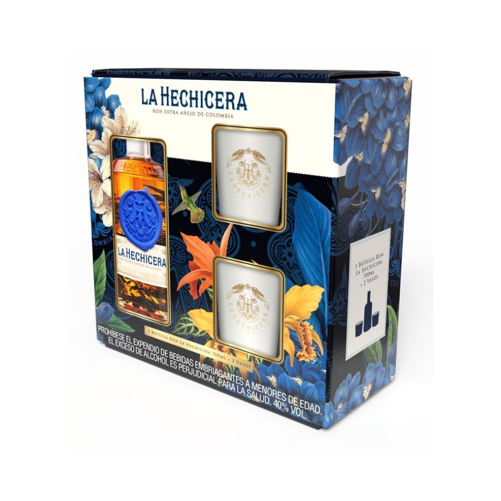 RON LA HECHICERA x 700 cc DOS VASOS